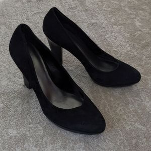 Nine West - Pumps/Heels - Black Suede/Leather